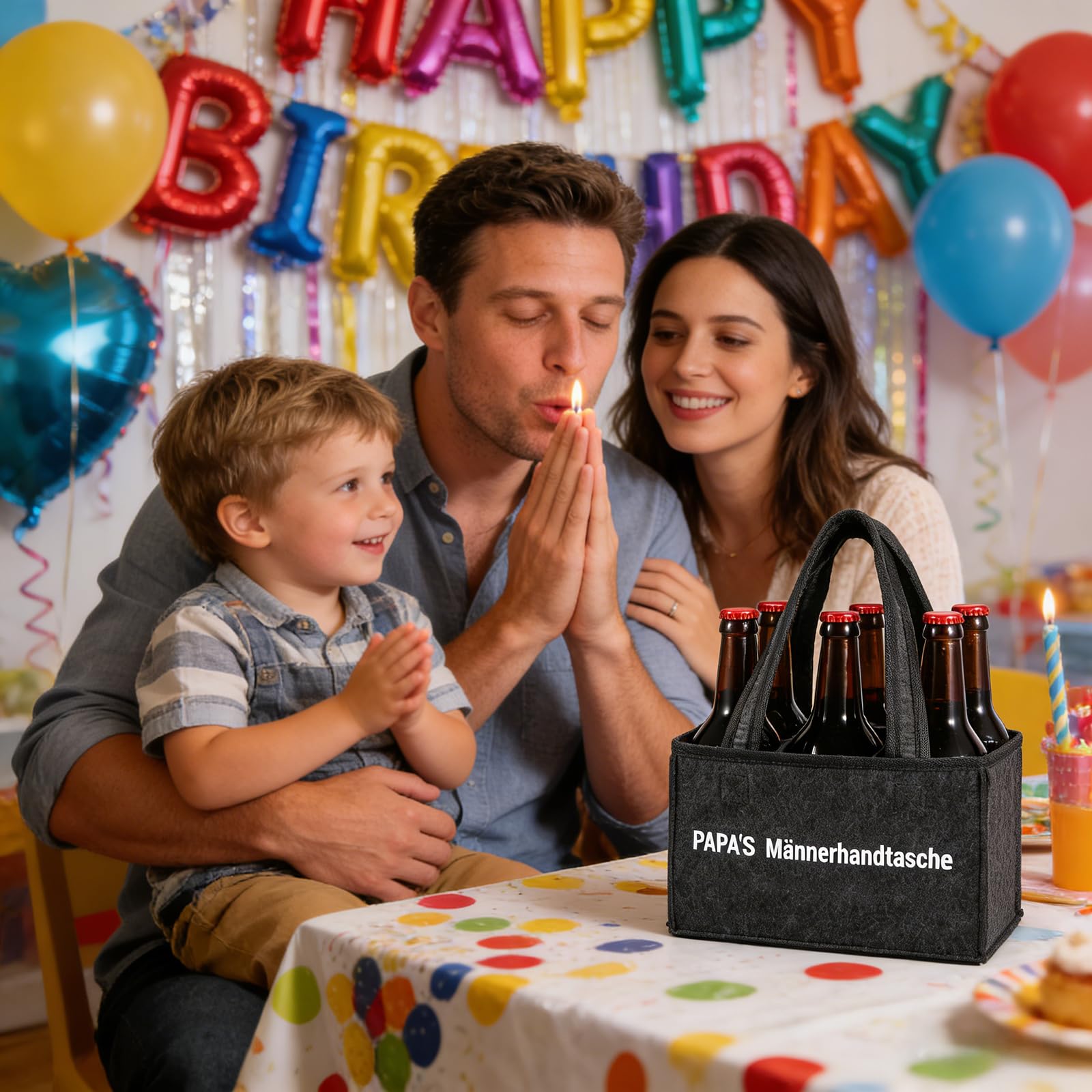 YRsorn Lustige Geschenke für Papa - Väter Geburtstagsgeschenk, Papa's Männerhandtasche Bier, Vatertagsgeschenk für Papa, Männertag Geschenke 5