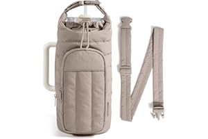 BAGSMART Water Bottle Holder Bag with Strap, 40/32 oz Crossbody Bag Gym Accessories, Sling Purses for Women