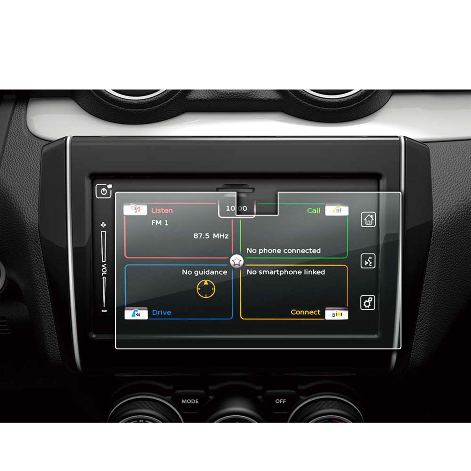 2 x Suzuki Swift/Swift Sport 7 inch Screen Protector Film Clear PET Film LFOTPP