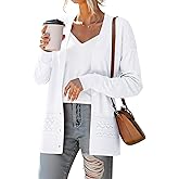 Jouica Women's Cardigan Sweaters 2025 Long Sleeve Cardigans for Women Lightweight Trendy Corchet Hollwed-Out V-Neck Sweater