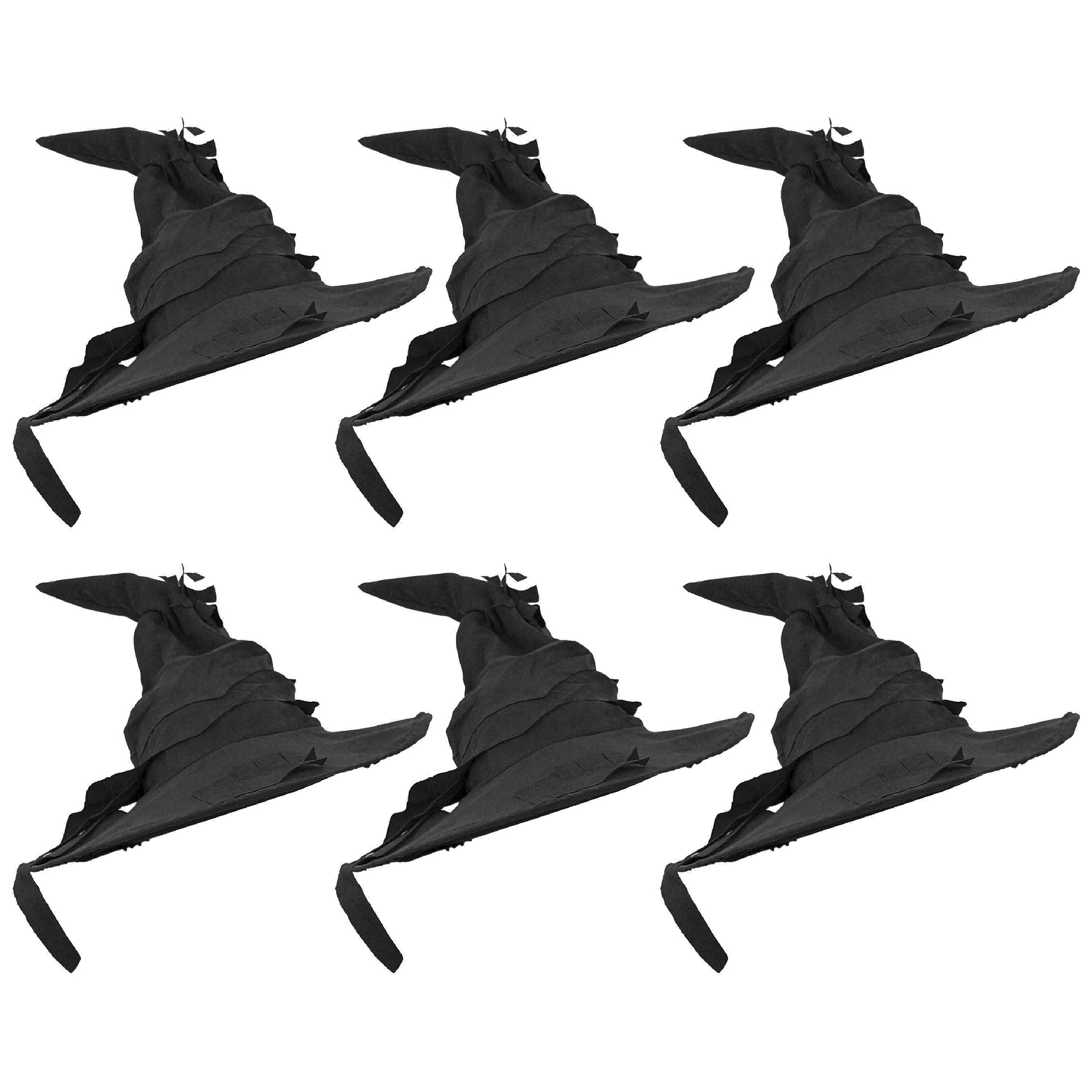 Tall Black Wizard Witch Hat Fancy Dress Accessory School Book Week World Day Movie Character Television Halloween Parties Events Costume One Size X1