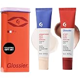 Glossier Balm Dotcom Hydrating Lip Balm Duo Gift Set, 2 x 15ml | Peppermint Bark &amp; Ginger Snap, Universal Salve, Lanolin, Beeswax &amp; Castor Oil, For Dry Lips