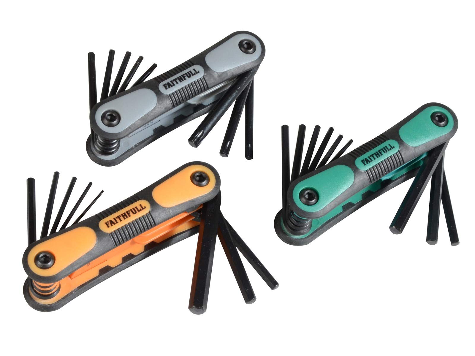 Faithfull x3 Hex Allen Torx Keys Imperial Metric Star XMS18HEXKEY3 FAIHKSTRIPLE