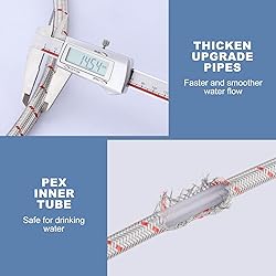 72 Inch Length Faucet Hose 1/2” to 1/2”, ARCORA