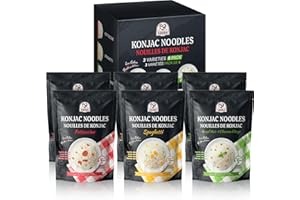 52USA Konjac Shirataki Noodle, Low Carb Pasta 52.8 Oz (1500 g), Keto and Paleo Friendly, Low Calorie, Sugar Free, Vegan, Ready to Eat, Gluten Free, Angel Hair, Fettuccine, Spaghetti Noodles (3 Variety - 6 Pack Inside)