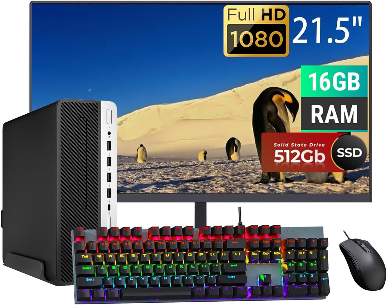 Mua HP EliteDesk 705 G4 SFF Desktop Computer PC Set, 21.5