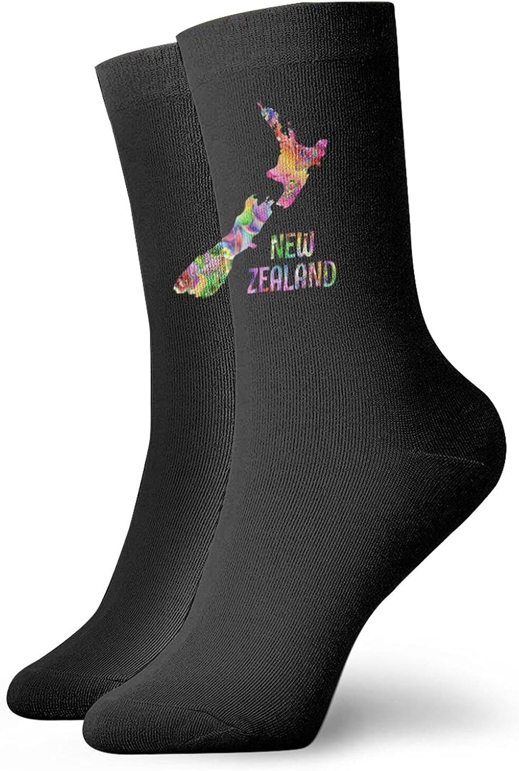 Sport Ankle Socks New Zealand Map Flower Pattern Aotearoa