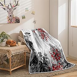 Japanese Blanket, Japanese Style Splash Ink