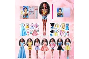RQMAOY Magnetic Dress Up Dolls Paper Dolls for Girls Ages 4 5 7 8 9 10, Princess Magnetic Paper Dolls - Christmas Birthday Easter Gift for Daughter Granddaughter