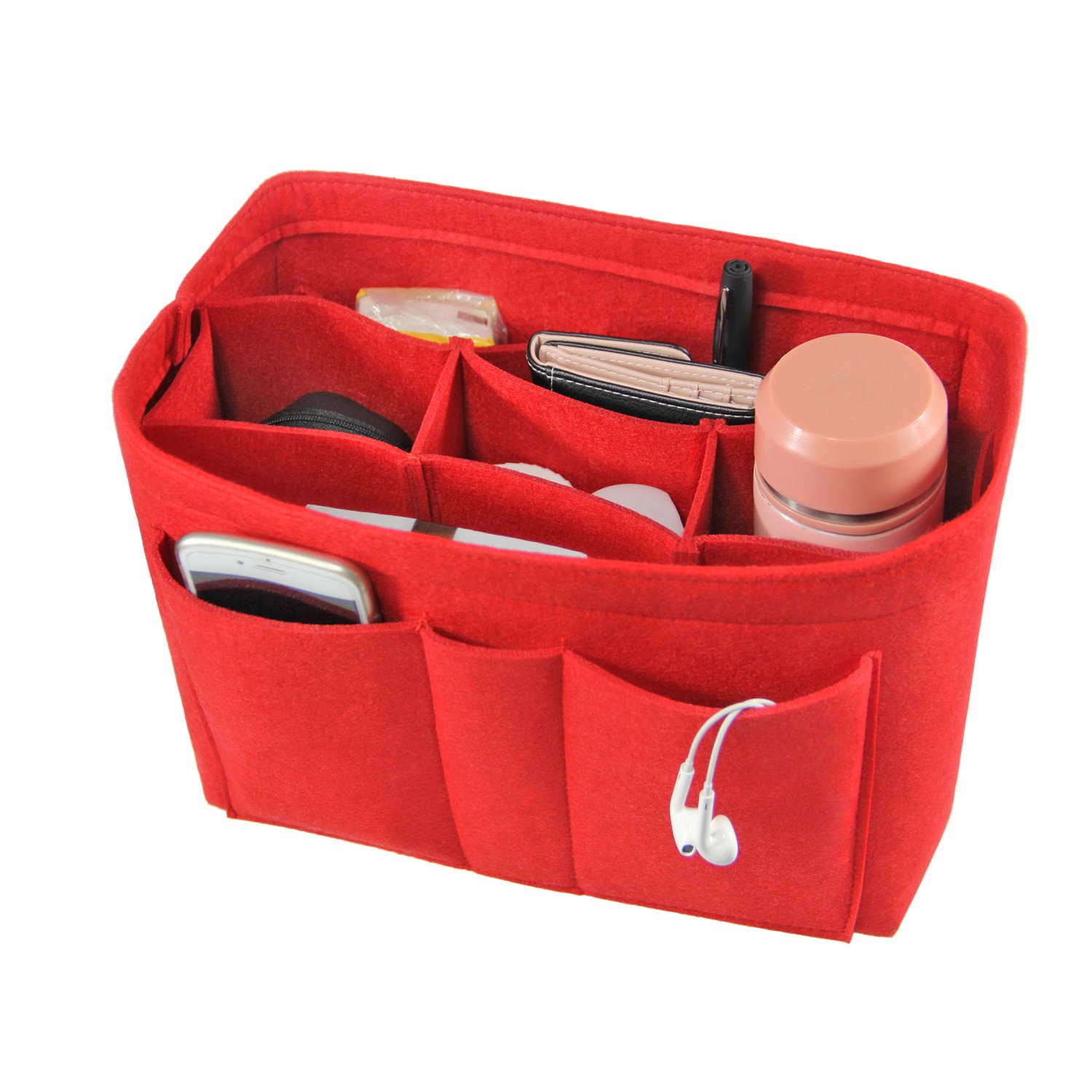 Large Felt Fabric Purse Handbag Organizer Bag With Pocket Insert