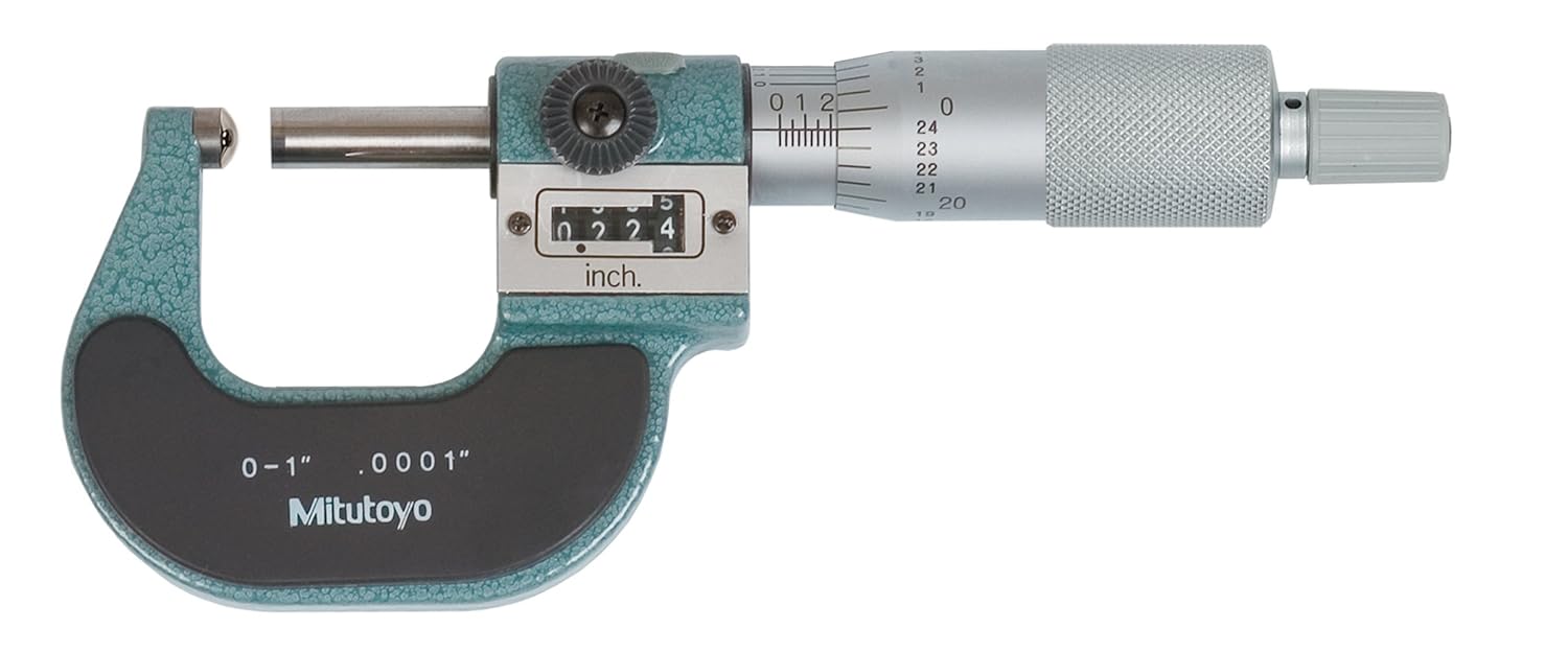 Mitutoyo 295153 Spherical Face Micrometer, Mechanical Counter Model