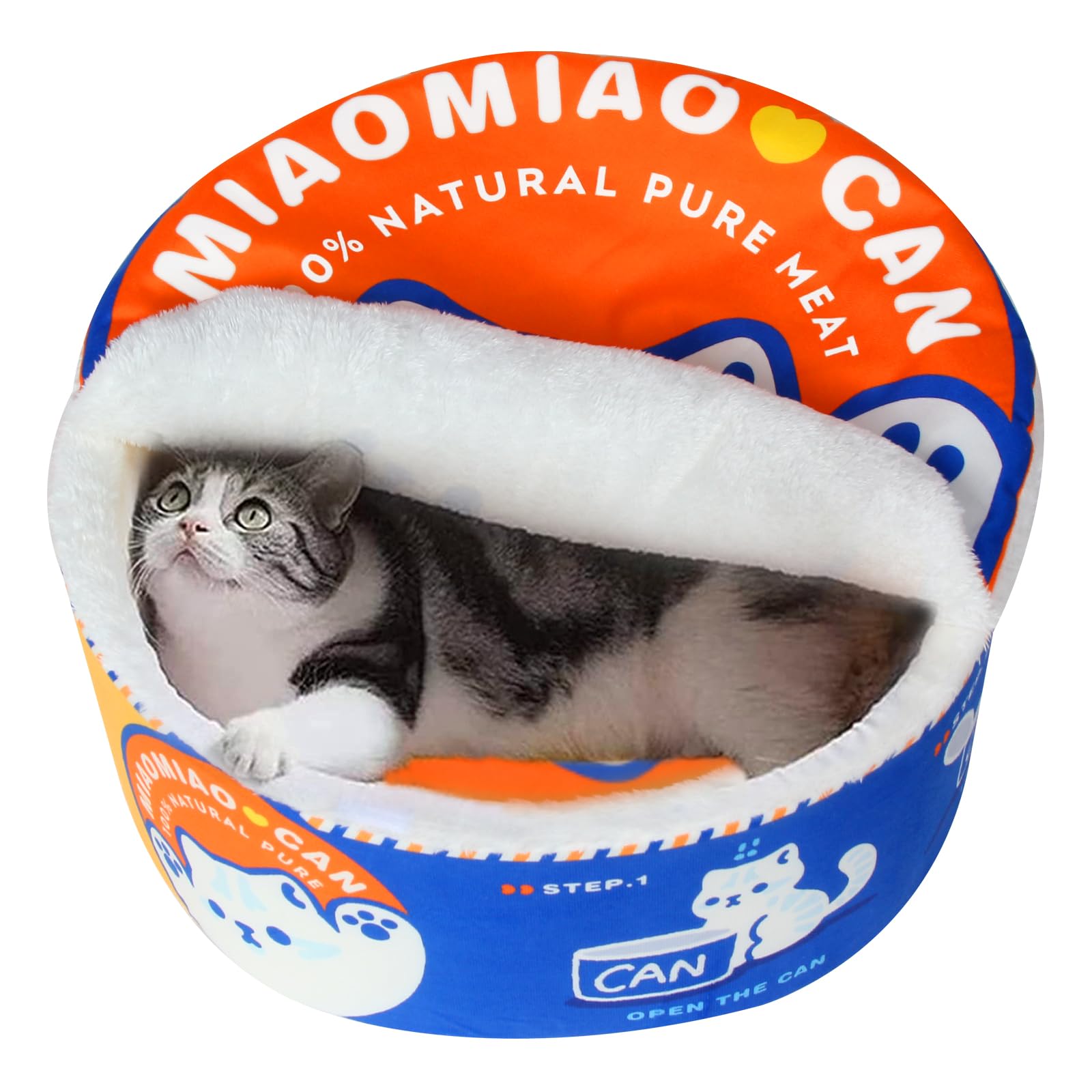 View 1 of ?? Ramen Noodle Dog & Cat Bed,Keep Warm and Super Soft Creative Pet Nest for Indoor Cats,Removable Washable Cushion for Small Medium Large Dogs and Cats