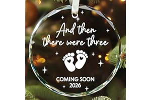 SUCHAGIFT Gifts for Expecting Parents - Expecting Parents to Be Unique Gifts - Baby Pregnancy Announcement Gift Ideas for Husband, Family - Baby Ornament 2026 - Glass Pregnancy Announcement Ornament