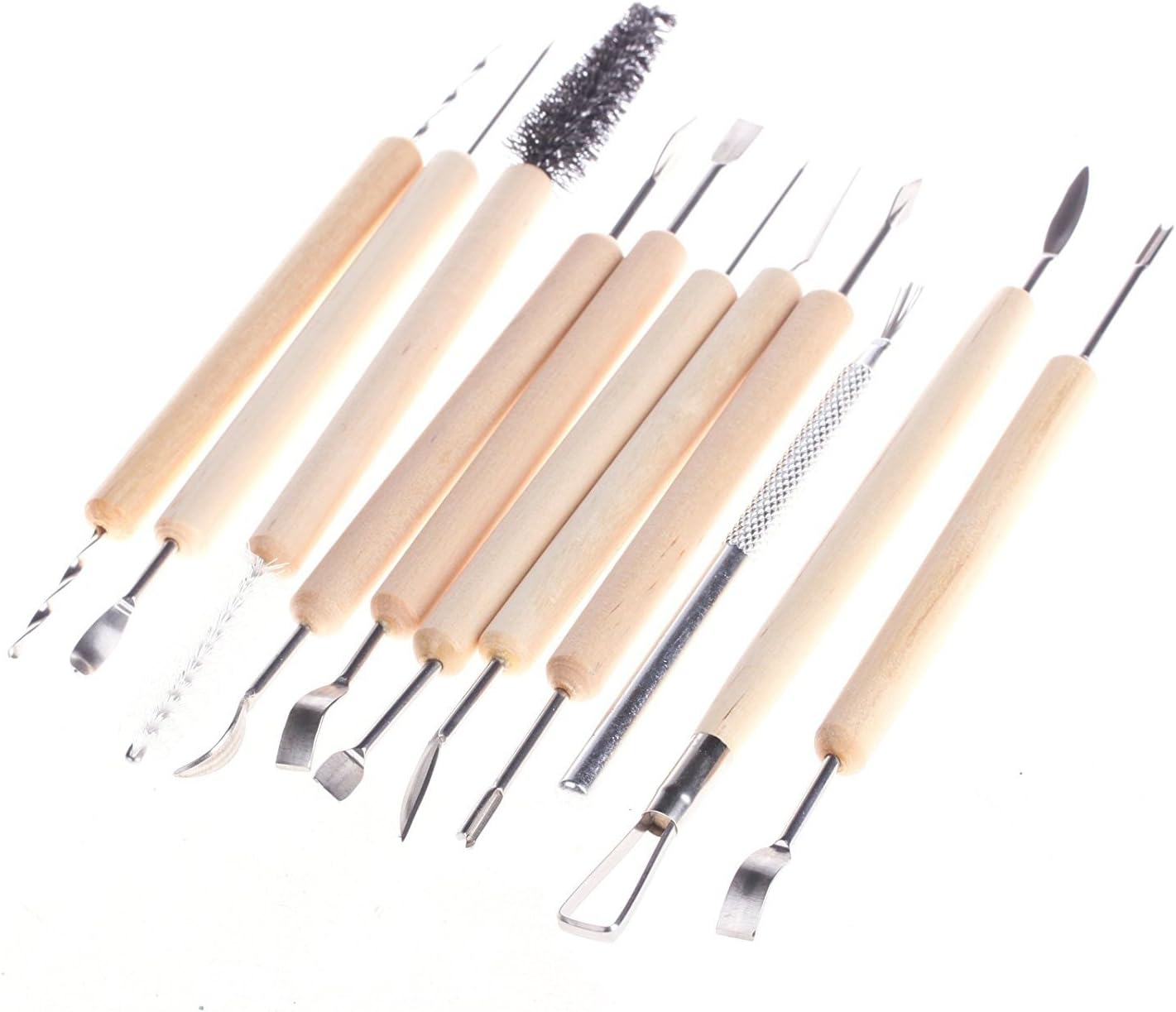 CAMMITEVER 11pcs Clay Sculpting Kit Sculpt Smoothing Wax Carving Pottery Ceramic Tools Polymer Shapers Modeling Carved Tool Perfect