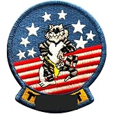 Navy Fighter Embroidered F-14 Patch [Iron on sew on 3.5 X 3.0 - TC1]