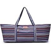 ELENTURE Large Yoga Mat Bag for Women Men, Travel Gym Bag for Pilates Office Beach Workout, Yoga Mat Tote Carrier with Mat Strap for 1/4" 1/2" Thick Exercise Yoga Mat