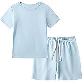 Owlivia 100% Organic Cotton Baby Short Sleeve Pajama Sets, Toddler Boy Girl 2-Piece Sleepwear