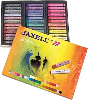 Honsell 47653 - Jaxell Pastellkreide, eckige Form, 36er Set, für flächiges und präzises Arbeiten, satte, lichtechte Farben, ideal für Künstler, Hobbymaler, Kinder, Schule, Kunstunterricht
