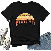 BLACKMYTH Women Cute Graphic Tees Crewneck T Shirts