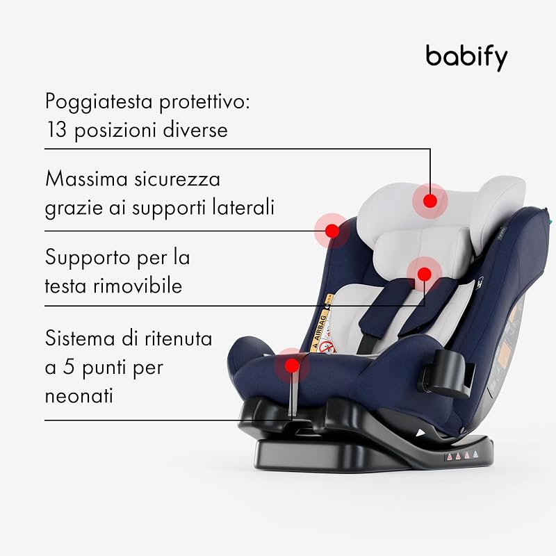 Seggiolino Auto, Seggiolone Auto per Bambini da 40 a 150 cm, Seduta Auto Bimbi 3 in 1 Regolabile e Reclinabile, Seggiolino Auto Portatile, Resistente, Sicuro, Seggiolino Neonati Confortevole