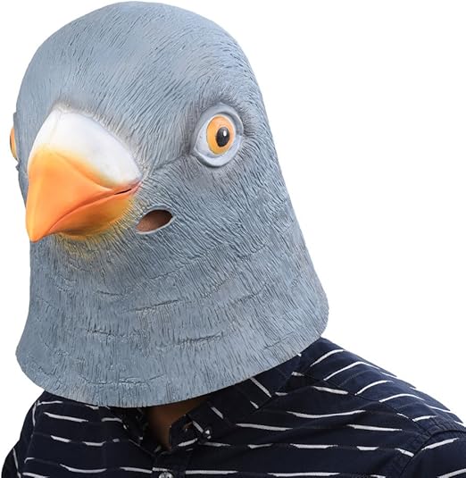 PARTY STORY Pigeon Mask Latex Animal Mask Novelty Halloween Costume