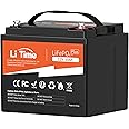 LiTime 12V 50Ah Plus LiFePO4 Lithium Battery for Trolling Motor, 50A BMS, 10 Years Lifetime 4000+ Cycles Output Power 640W, Perfect for RV, Boat Marine Trolling Motor Camping