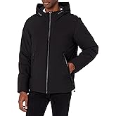 DKNY Men's Mid-Weight Zip Front Hooded Softshell Jacket