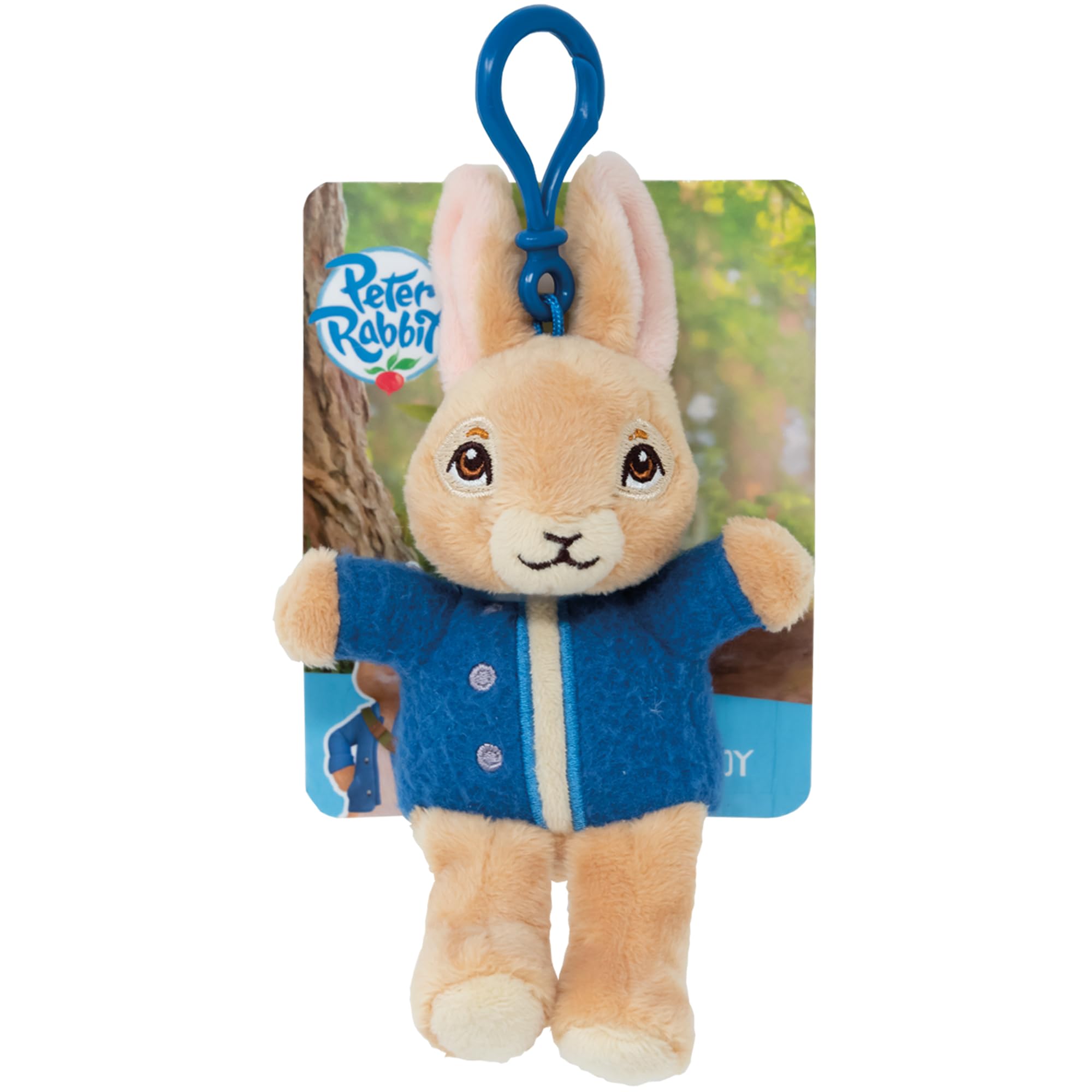 Rainbow Designs Peter Rabbit TV Clip On Soft Toy - 12.6cm Soft Plush Keychain for Bags & Backpacks - from Animated Series - Adventure-Ready Companion for Children's School Bags