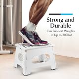 Handy Laundry Folding Lightweight Step Stool 9 Inch White 300 lb Capacity view 4