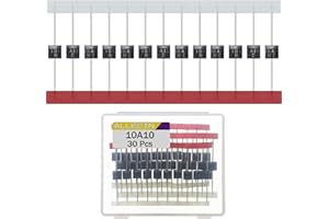 ALLECIN 30Pcs 10A10 Rectifier Diode 10A 1000V Schottky Axial Switching Doorbell Diodes 10 Amp 1000 Volt Dioden R-6 Package