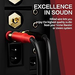 HiFind Speaker Cable Wire 30 Ft with Gold-Plated