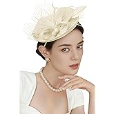 BABEYOND Fascinators Hats for Women - Tea Party 2025 Kentucky Fascinator Pillbox Derby Hat Sinamay Headband with Hair Clip