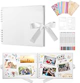 DazSpirit Photo Album Scrapbook Kit 80 Pages Holds 420 Photos with 12 Metallic view 1