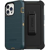 OtterBox Defender Series Screenless Edition Case for iPhone 13 Pro Max & iPhone 12 Pro Max (Only) - Holster Clip Included - Microbial Defense Protection - Non-Retail Packaging - Hunter Green