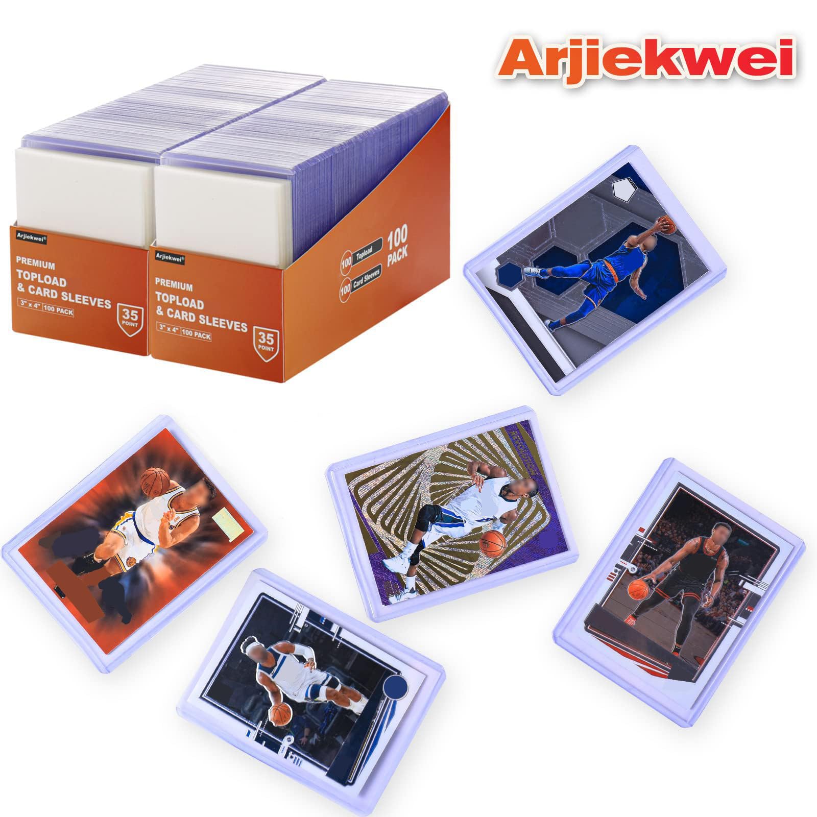 400 Card Sleeves Top Loaders for Cards, Arjiekwei 3