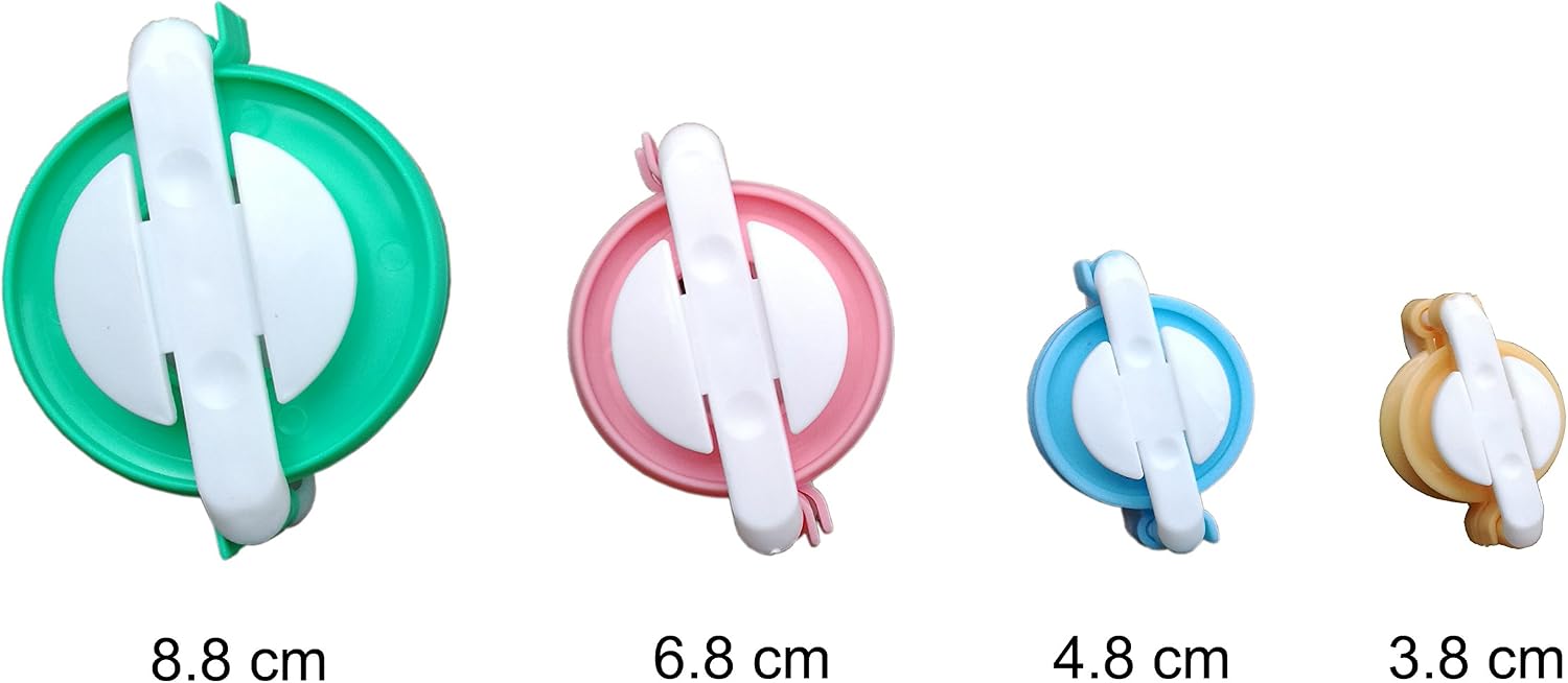 Pompom Maker Kit - 4 Sizes Pom Pom Making Tool Set including Small Scissors, Easy Way to Make Pompoms, Blue,Green,Pink,Random - Image 3