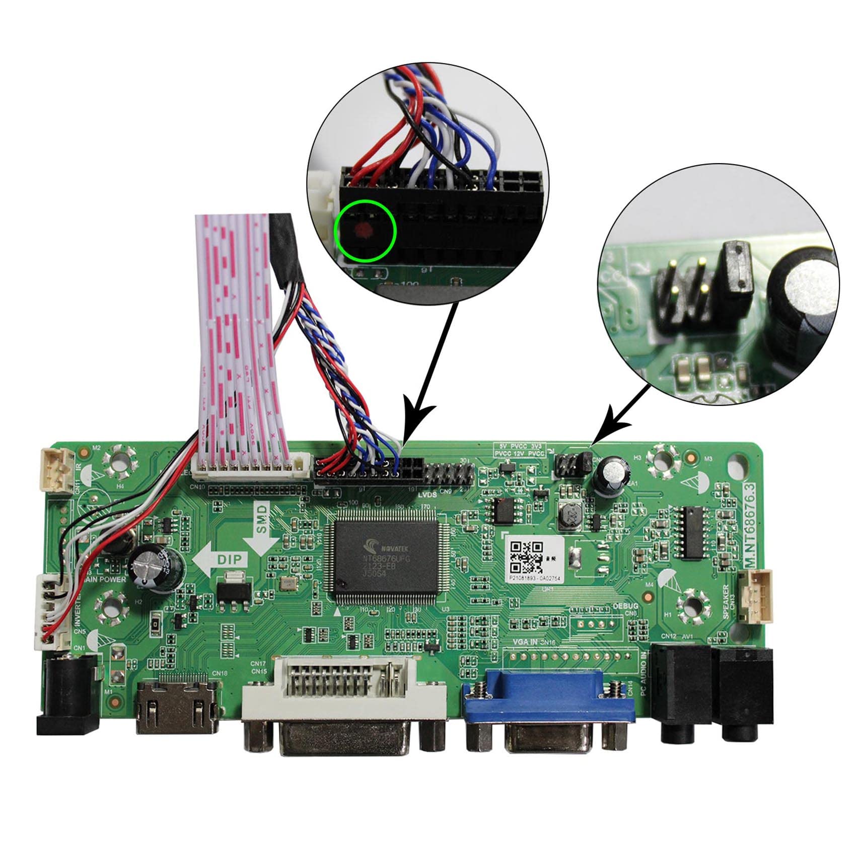 LVDs Controller Board 40 Pin for 15.6" 1366x768 LTN156AT02 LTN156AT05 U09 LTN156AT09 LTN156AT20 LTN156AT23 W01 LTN156AT24 T01 LTN156AT30 LCD Screen