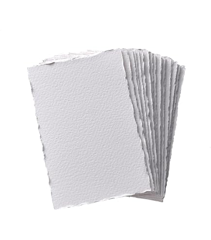 Lot De 50 Feuilles Papier Aquarelle 100% Coton - Format 10x15 Cm, 300 G/m², Sans Acide - Pour Artistes, Étudiants, Croquis