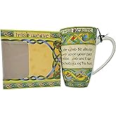 Royal Tara Irish Blessing Set - Bone China Cup 14 Fl Oz Irish Weave Box Ceramic Mugs Made in Ireland Gift Present