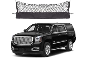 OMOCYRA Envelope Style Trunk Cargo Net Compatible with Cadillac Escalade, Chevrolet Chevy Suburban, GMC Yukon XL Denali SLE SLT AT4 New 2024 2023 2022 2021 2020 2019 2018 2017-2015 Car Rear Tailgate Netting