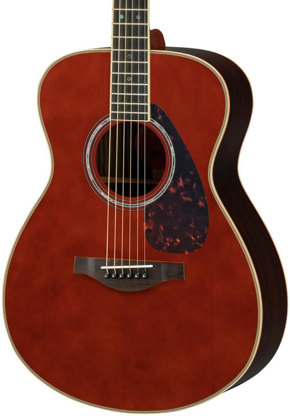 Yamaha L-Series LS16R Solid Rosewood Acoustic-Electric Guitar w/ Case, Dark Tinted