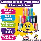 Little Brian Paint Sticks 30 Pack Assorted Colours with Storage Tube view 3