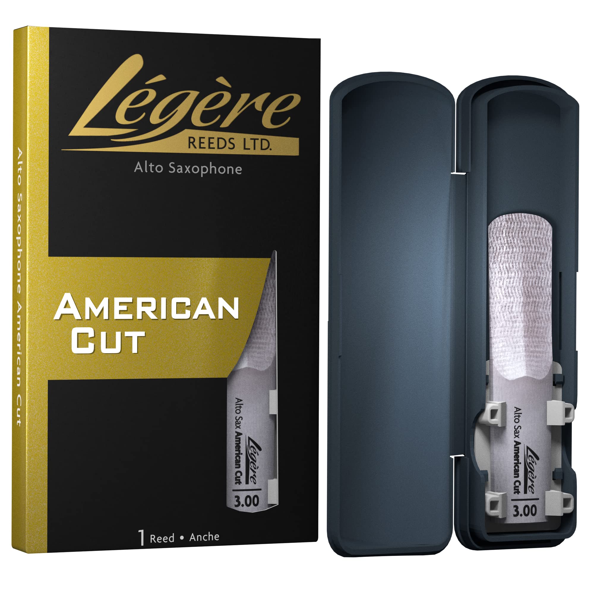 Légère Reeds - Alto Saxophone Reed, American Cut, Strength 3.00 (ASA3.00) - Premium Synthetic Woodwind Reed