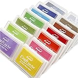 Weierken 15 Color Craft Ink Pad Stamps Partner DIY