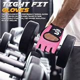 SAWANS Gym Gloves Men Women Fitness Gloves Non-Slip Silicone Padded Palm Pink L view 5