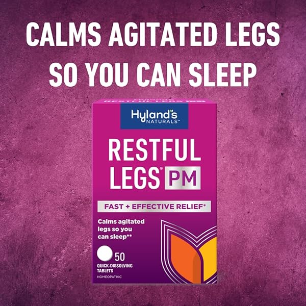 HYLAND’S RESTFUL LEGS PM, NIGHTTIME FORMULA, CALMS AGITATED LEGS SO YOU CAN SLEEP, 50 QUICK DISSOLVING TABLETS