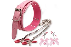 ZJFHTD Nipple Clamps with Chain Necklace for Women Non Piercing Adjustable Choker Body Chain Fake Nipple Piercing Jewelry