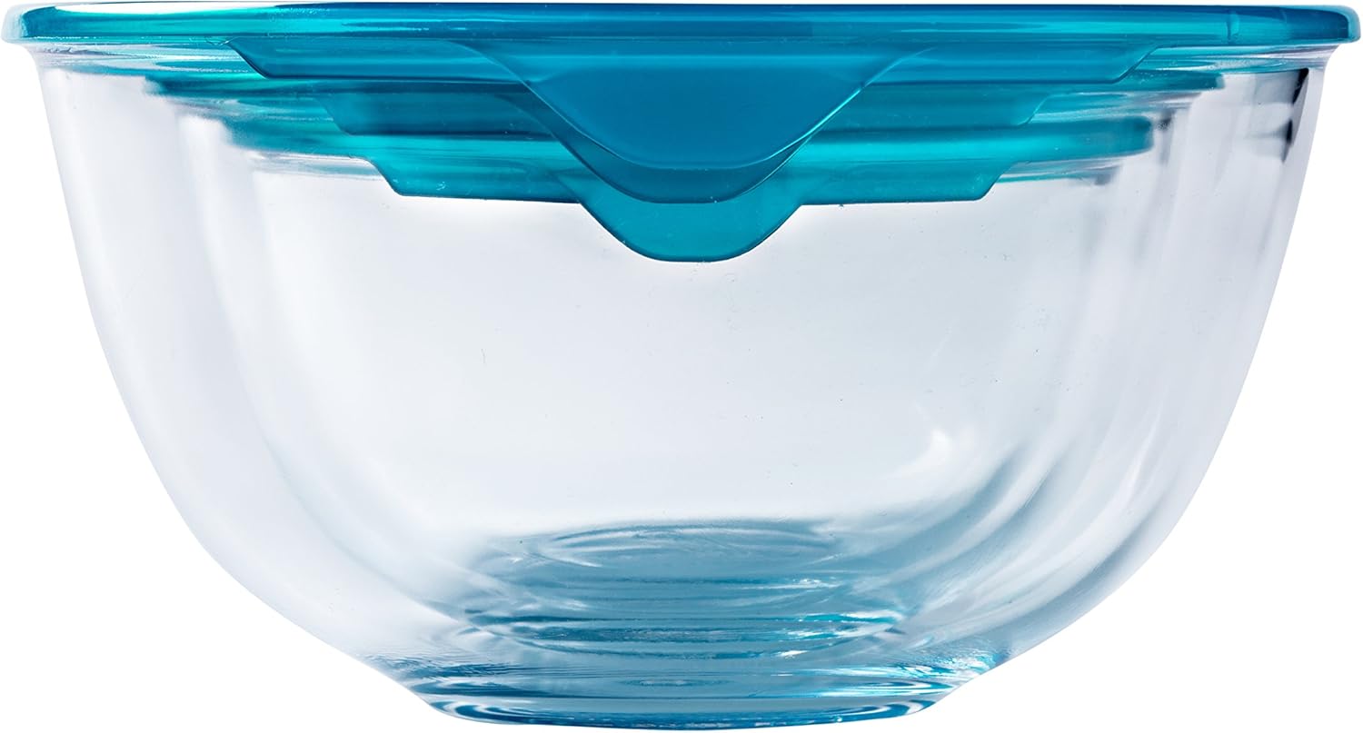 Pyrex Set Van 3 Cook Store Mengkom Set Met Deksels 05l 1l 2l Liter Amazon Nl