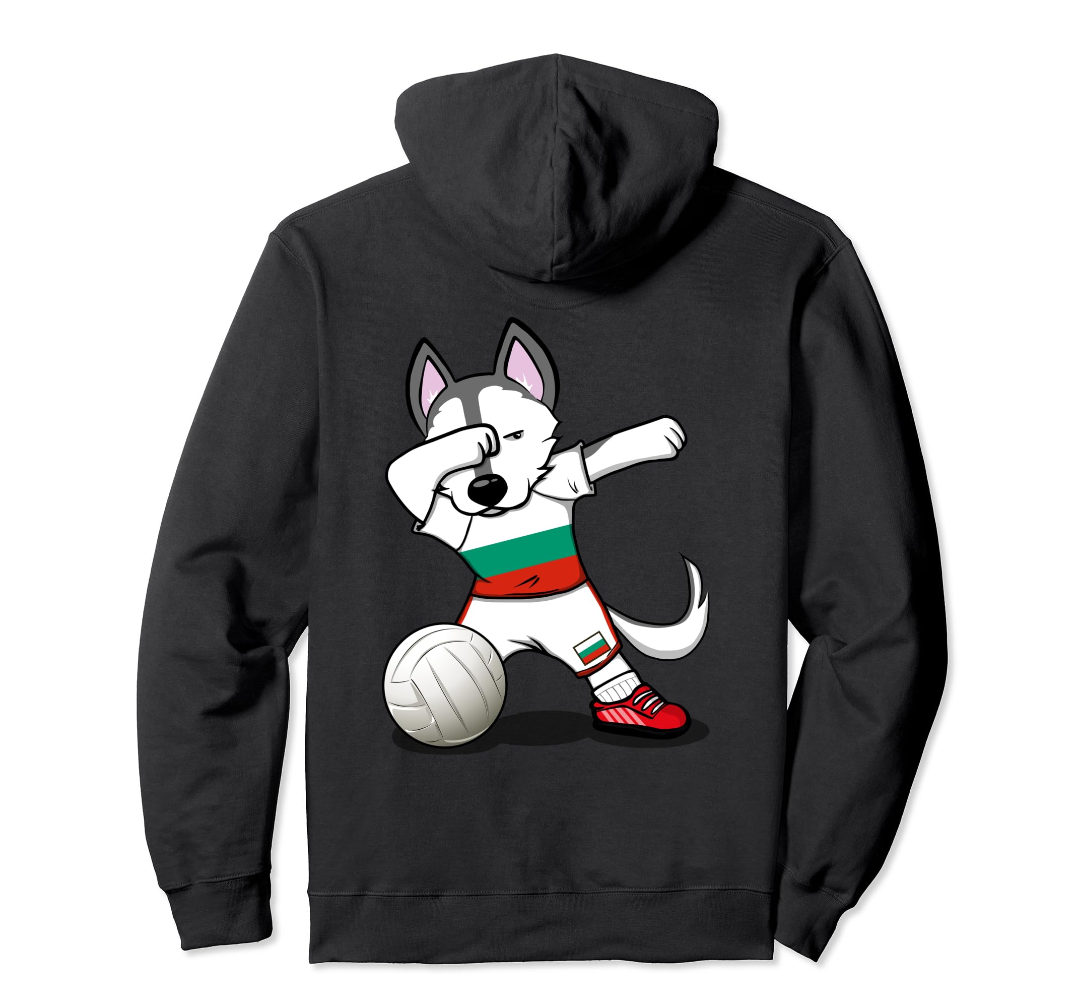 Dabbing Husky Bulgaria Volleyball Fans Jersey Bulgarian Flag Pullover Hoodie