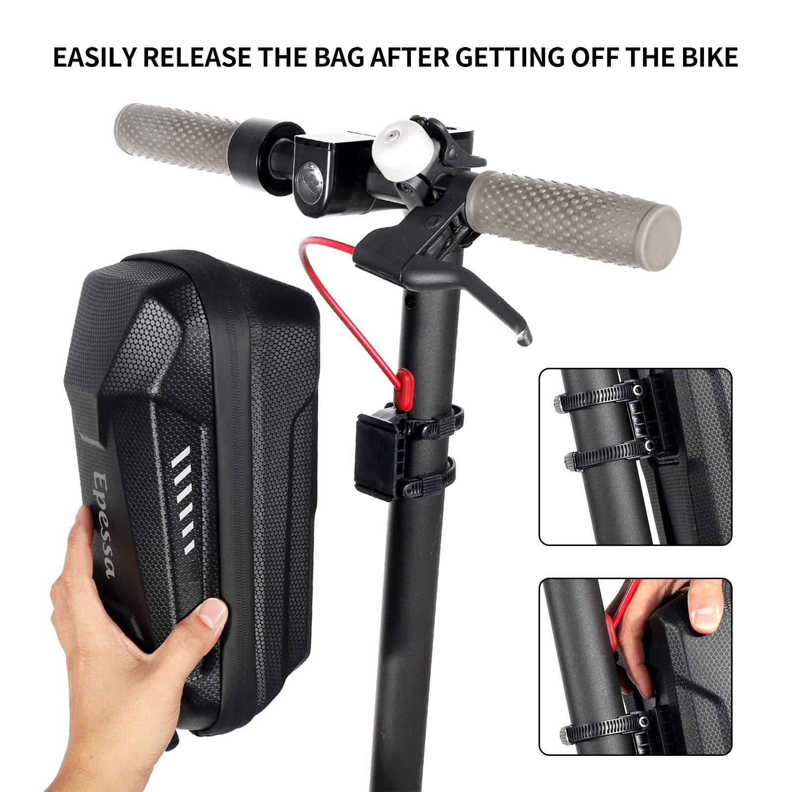 Universal Scooter Bag, Scooter Storage Bag, Scooter Handlebar Bag, Compatible with Scooters, Bikes, Segway Ninebot and NIU, for Carrying Charger Tools Repair Tools(2L)